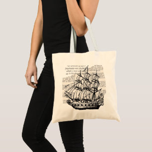 BOLSO DE TELA BARCO DE VENTAJA CON CITA