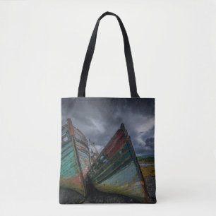 Bolso De Tela Barcos de pesca viejos