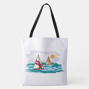 Bolso De Tela Barcos de vela