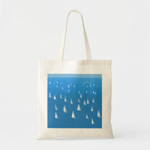 Bolso De Tela Barcos de vela en el mar azul profundo - Regatta