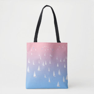 Bolso De Tela Barcos de vela en el océano