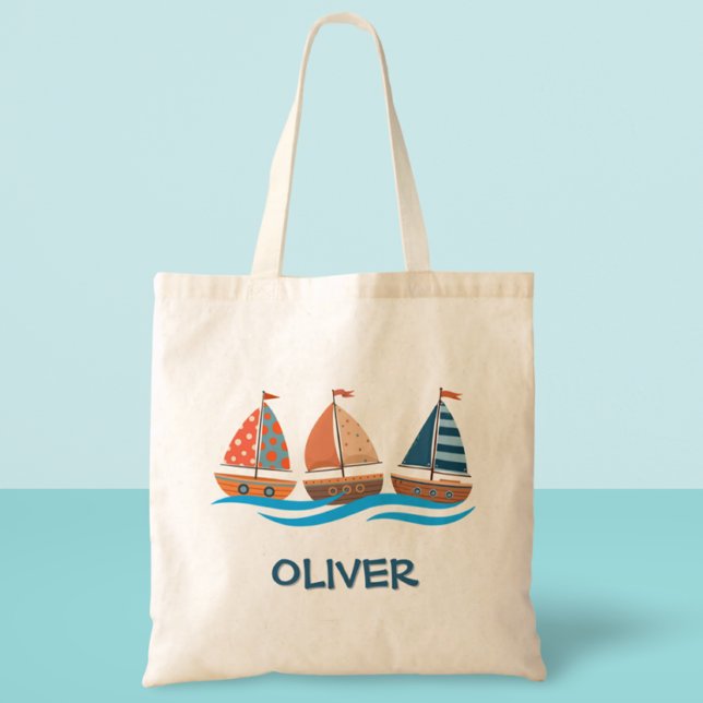 Bolso De Tela Barcos de vela náuticos lindos (Subido por el creador)