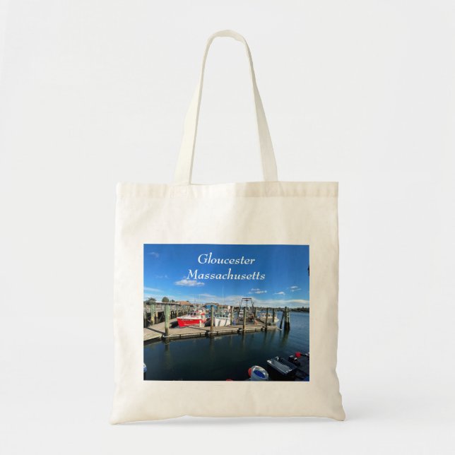 Bolso De Tela Barcos en el puerto de Gloucester (Frente)