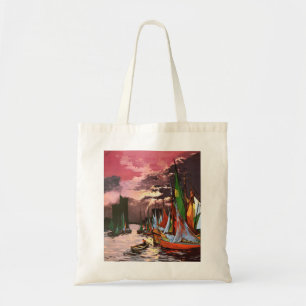 Bolso De Tela Barcos en el Puerto de La Rochelle Arte