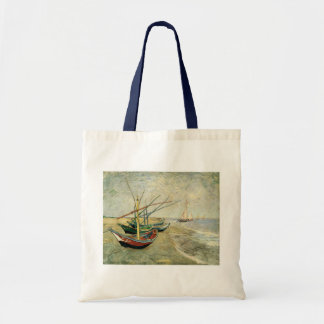 Bolso De Tela Barcos en la playa de Saintes-Maries