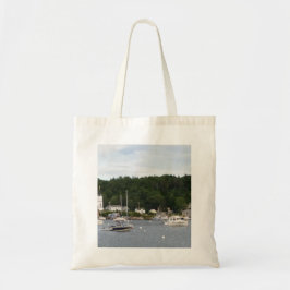 Bolso De Tela Barcos en tote del presupuesto del puerto de