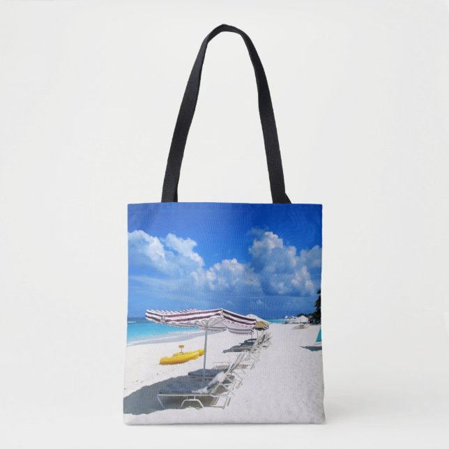 Bolso De Tela Barcos y sillas de playa (Anverso)
