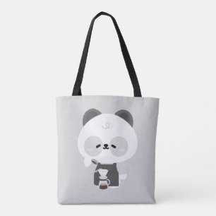 Bolso De Tela Barista Panda Adorable