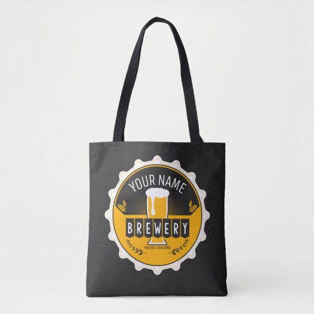 Bolso De Tela Barra de tapón de botella de cerveza de cervecería (Anverso)