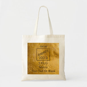Bolso De Tela Barra dorada