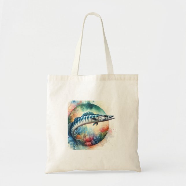 Bolso De Tela Barracuda in Vibrant Waters 130624AREF119 - Waterc (Frente)