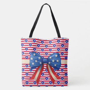 Bolso De Tela Barras y Estrellas