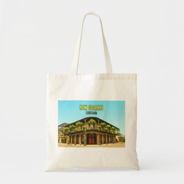 Bolso De Tela Barrio Francés de Nueva Orleans (Frente)