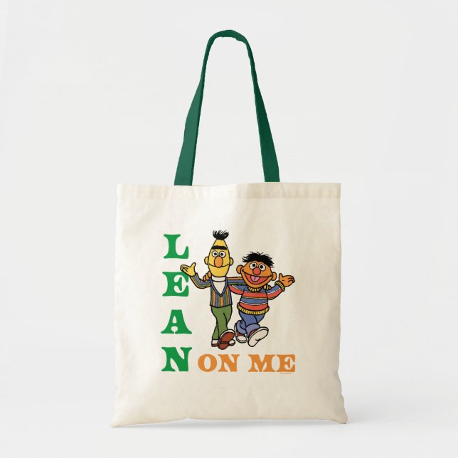 Bolso De Tela Barrio Sésamo | Bert y Ernie Lean sobre mí (Frente)