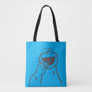 Bolso De Tela Barrio Sésamo   Cookie Monster Bright