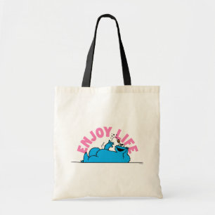 Bolso De Tela Barrio Sésamo Cookie Monster Disfrutar la vida