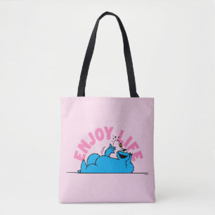 Bolso De Tela Barrio Sésamo Cookie Monster Disfrutar la vida