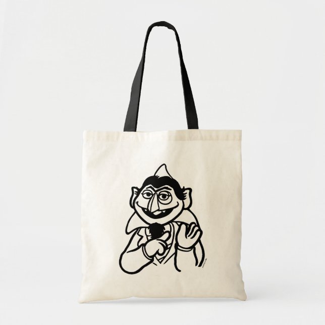 Bolso De Tela Barrio Sésamo | Count von Count Bright (Frente)