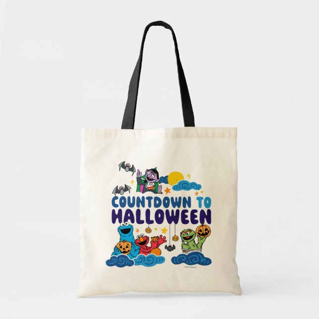 Bolso De Tela Barrio Sésamo | Cuenta regresiva para Halloween (Frente)