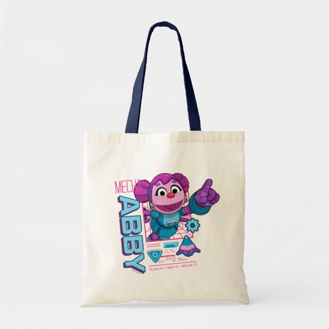 Bolso De Tela Barrio Sésamo | Edificios Mecha Abby Cadabby (Frente)