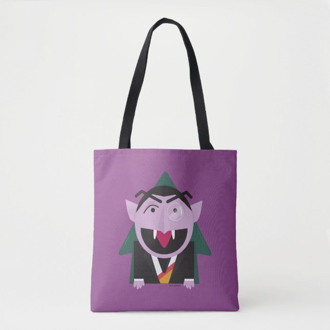 Bolso De Tela Barrio Sésamo | Ilustracion Count von Count (Anverso)