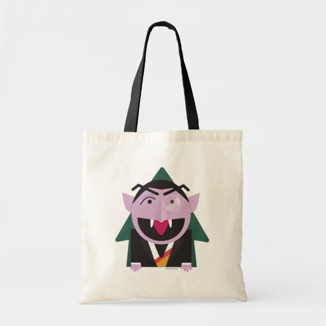 Bolso De Tela Barrio Sésamo | Ilustracion Count von Count (Frente)