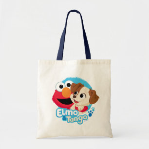 Bolso De Tela Barrio Sésamo Insignia Elmo y Tango