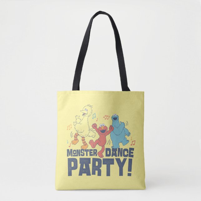 Bolso De Tela Barrio Sésamo | Monster Dance Fiesta (Anverso)
