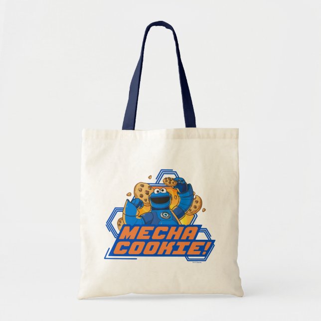 Bolso De Tela Barrio Sésamo | Monstruo de la galleta Mecha Cooki (Frente)