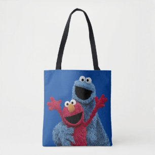 Bolso De Tela Barrio Sésamo   Monstruo Elmo y Cookie