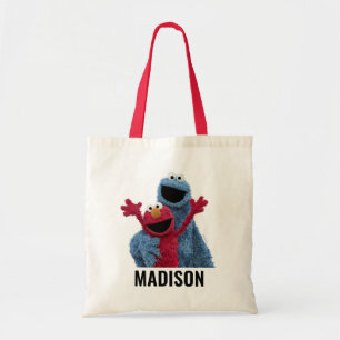 Bolso De Tela Barrio Sésamo Monstruo Elmo y Cookie