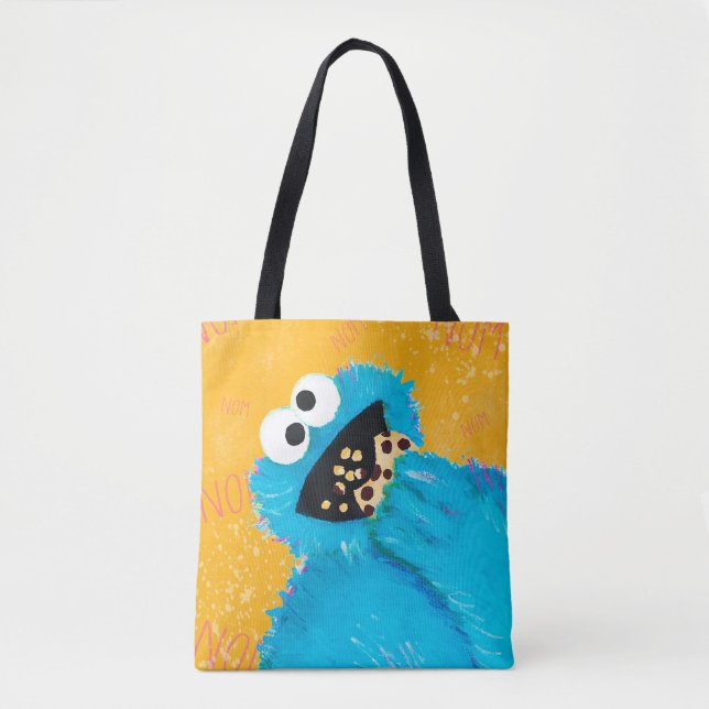 Bolso De Tela Barrio Sésamo | Monstruo Nom Cookie (Anverso)
