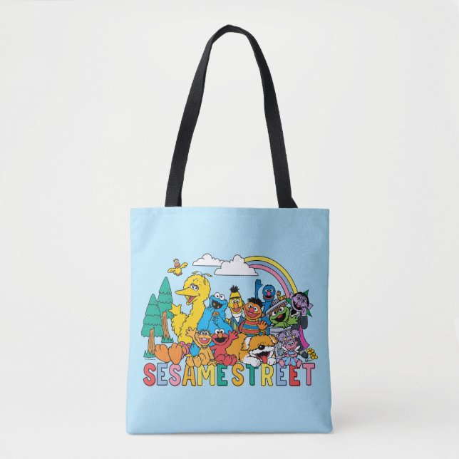 Bolso De Tela Barrio Sésamo | Ola arcoiris (Anverso)