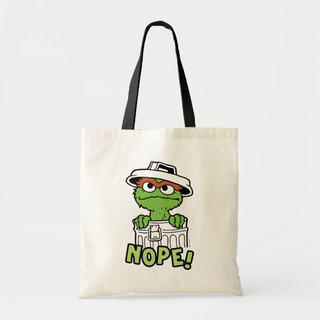 Bolso De Tela Barrio Sésamo | Oscar al Grouch Nope! (Frente)