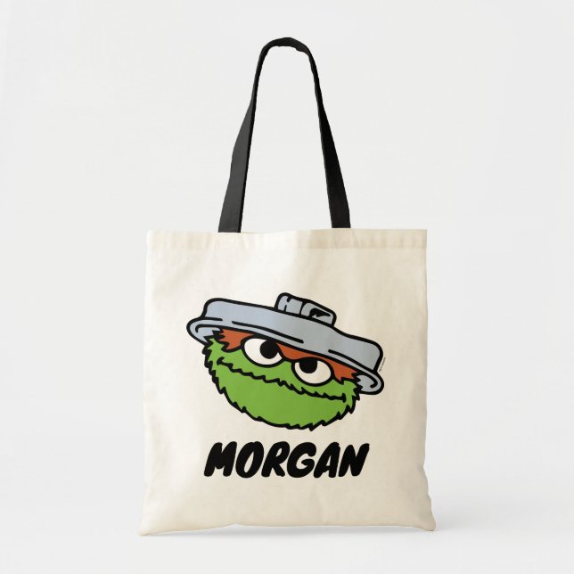 Bolso De Tela Barrio Sésamo | Oscar el Grouch | Añadir su nombre (Frente)