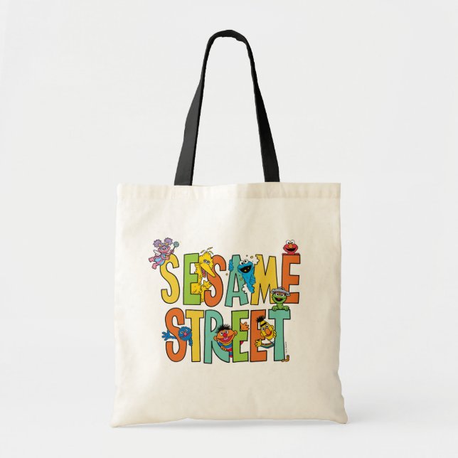 Bolso De Tela Barrio Sésamo | Pals tipo calle Sésamo (Frente)