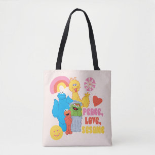 Bolso De Tela Barrio Sésamo   Paz, amor, Sésamo