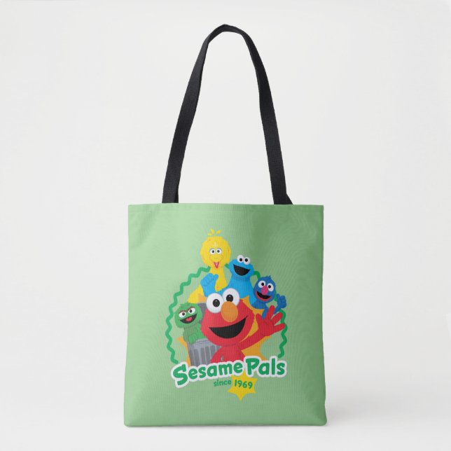 Bolso De Tela Barrio Sésamo | Pilas Sesame Desde 1969 (Anverso)
