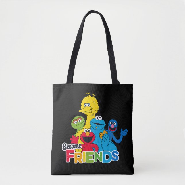 Bolso De Tela Barrio Sésamo | Sesame Friends (Anverso)