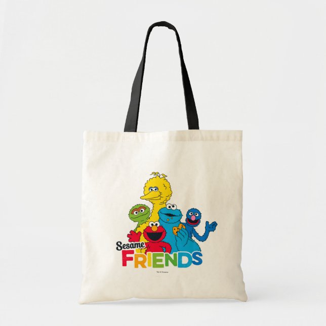 Bolso De Tela Barrio Sésamo | Sesame Friends (Frente)