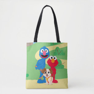 Bolso De Tela Barrio Sésamo   Tango con Grover y Elmo