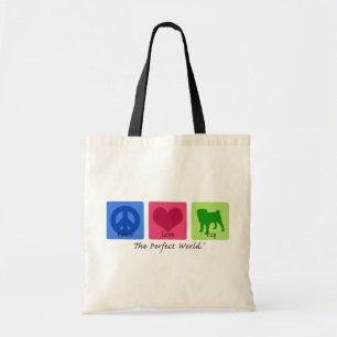 Bolso De Tela Barro amasado del amor de la paz