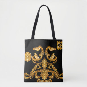 Bolso De Tela Barroco dorado, elementos ornamentales.