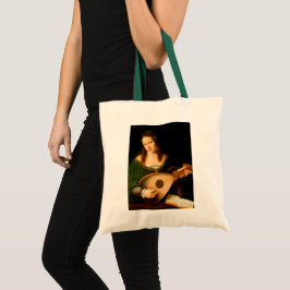Bolso De Tela Bartolomeo Veneto Lady jugando a retrato de Lute