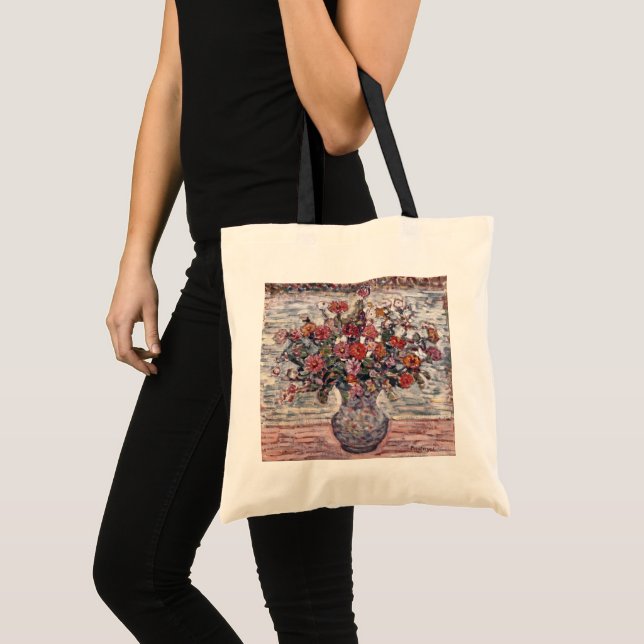 Bolso De Tela Base de flores, Zinnias de Maurice Prendergast (Anverso (producto))