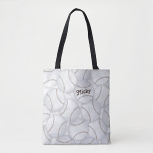 Bolso De Tela Baseballs