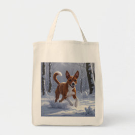 Bolso De Tela Basenji Elegant Grocery Tote Bag