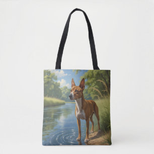 Bolso De Tela Basenji Elegant Shoulder Tote Bag