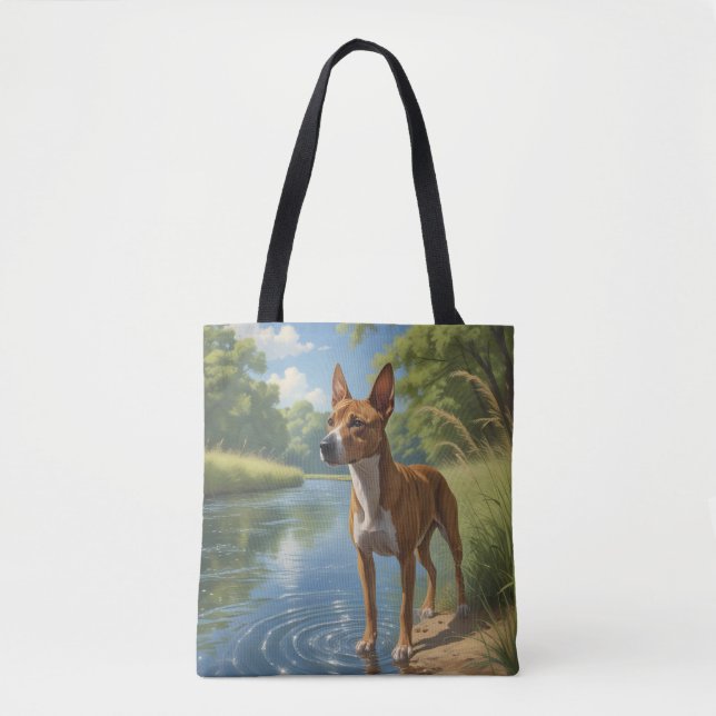 Bolso De Tela Basenji Elegant Shoulder Tote Bag (Anverso)