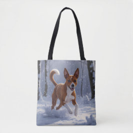 Bolso De Tela Basenji Elegant Shoulder Tote Bag